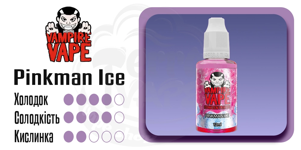 Параметри смаку Vampire Vape Salt Pinkman Ice 30ml 50mg