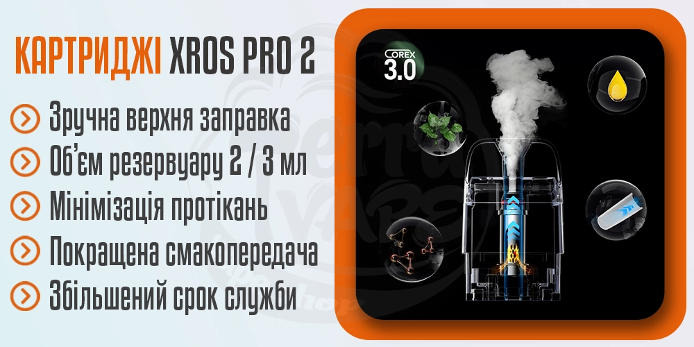 Картриджі для под-системи Vaporesso XROS PRO 2