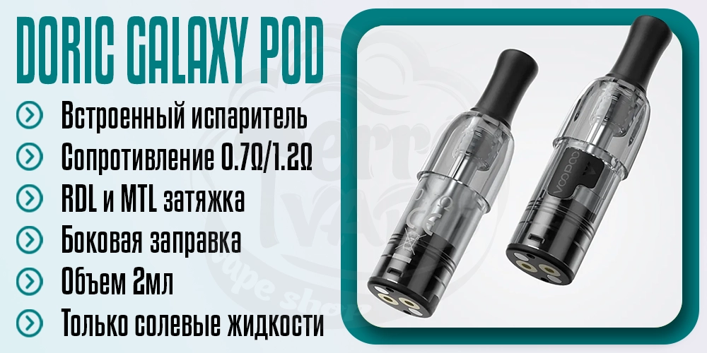 Основные параметры картриджа Voopoo Doric Galaxy Cartridge