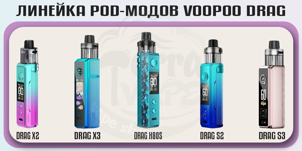 Под-моды Voopoo Drag